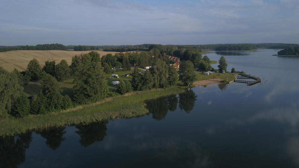 kemp Mazurska jezera Giżycko dovolená v Polsku